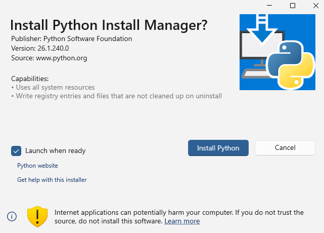 install-python