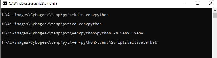 activate venv script