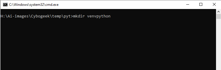 make new folder-venv project