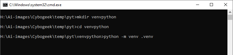 venv initialisation